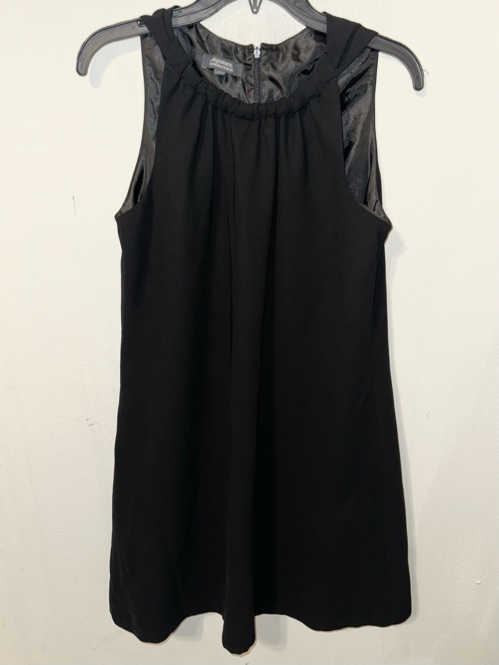 Dressbarn Black Gathered Bodice Dress